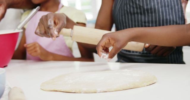 Children Baking Together in Kitchen, Making Dough - Download Free Stock Images Pikwizard.com