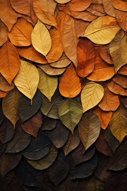 Colorful Autumn Leaves Arrangement in Gradient - Download Free Stock Images Pikwizard.com