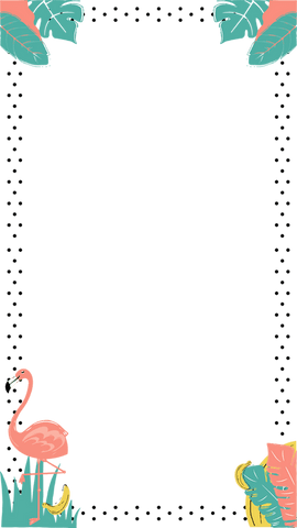 tropical transparent frame with flamingo and lush leaves design - Download Free Stock Videos Pikwizard.com