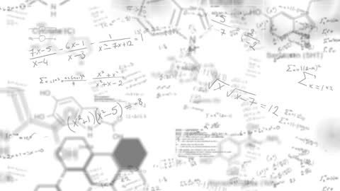 Mathematical Formulas and Equations Floating in Digital Interface