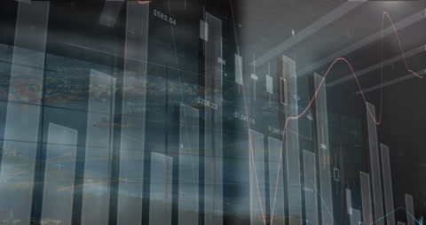 Business Analytics Visualization in Modern Cityscape