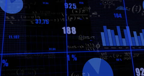 Financial Data Processing with Digital Grid Background