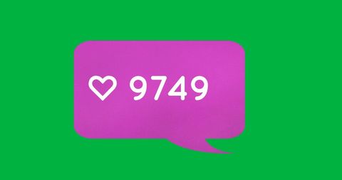 Social Media Like Count on Bright Green Background - Download Free Stock Images Pikwizard.com