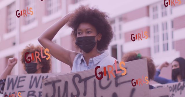 Young Girls Protesting for Justice - Download Free Stock Images Pikwizard.com