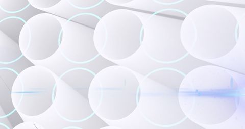 Abstract Geometric Pattern with Glowing Circles