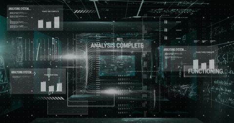 Futuristic Digital Interface with Data Analysis Design - Download Free Stock Images Pikwizard.com