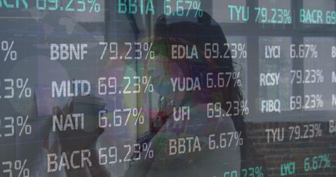 Businesswoman Analyzing Financial Data with COVID-19 Precautions - Download Free Stock Images Pikwizard.com
