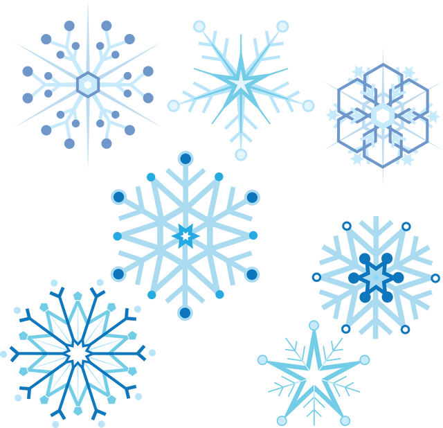 Collection of Blue Snowflakes on Transparent Background Isolated Vector Illustration - Download Free Stock Videos Pikwizard.com