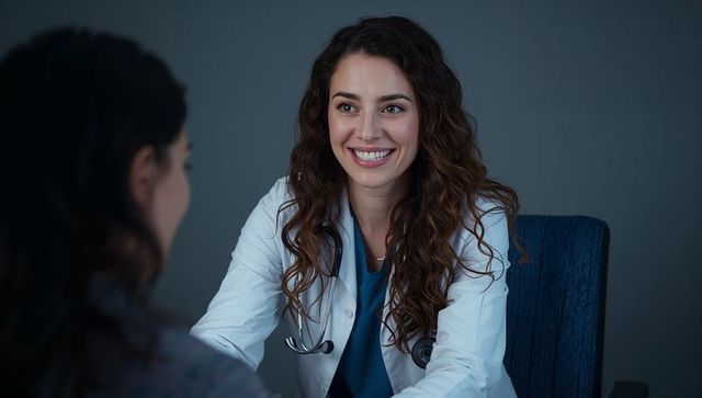 Compassionate Female Doctor with Patient in Clinic Setting