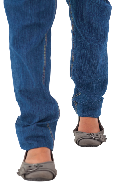 Lowsection of Woman Wearing Blue Jeans and Gray Shoes Transparent Background - Download Free Stock Videos Pikwizard.com