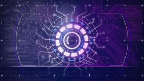 Futuristic Digital Interface with Interactive Data Display