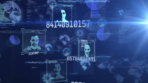 Digital Interface with AI-Generated Facial Recognition Data