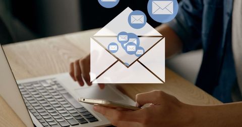 Efficient Email Management on Smartphone and Laptop - Download Free Stock Images Pikwizard.com