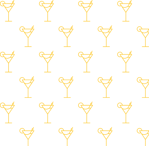 Seamless Yellow Cocktail Glass Pattern on Transparent Background - Download Free Stock Videos Pikwizard.com