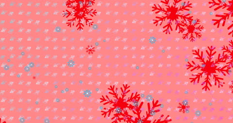 Festive Snowflakes on Pink Background Holiday Pattern