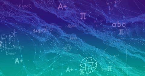 Abstract Digital Connections with Mathematical Formulas - Download Free Stock Images Pikwizard.com