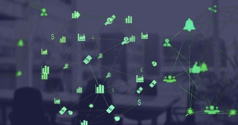 Digital Business Interface with Network Connections Overlay - Download Free Stock Images Pikwizard.com
