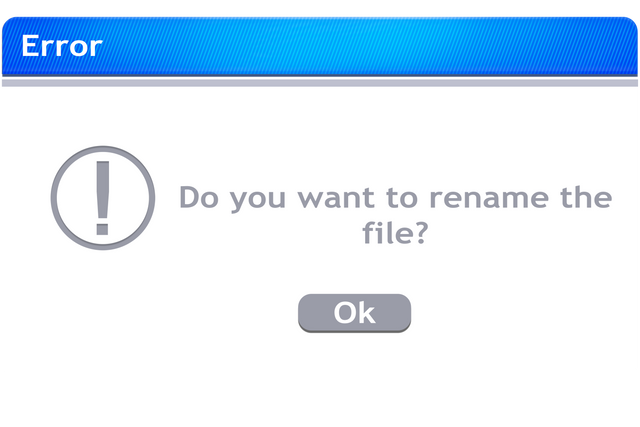 Digital Error Message Asking to Rename File, Transparent Background - Download Free Stock Videos Pikwizard.com