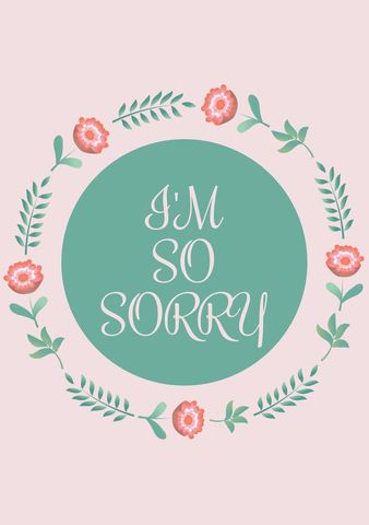 Floral Apology Card with Elegant Bouquet Design - Download Free Stock Templates Pikwizard.com