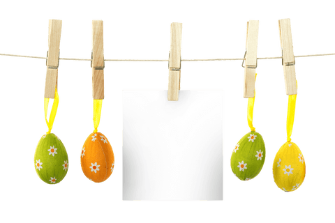 easter eggs with blank card on transparent background - Download Free Stock Videos Pikwizard.com