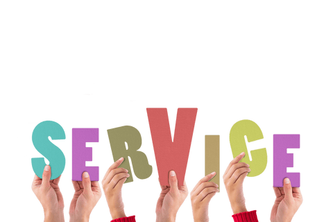 Hands Holding Colorful Letters Spelling 'Service' Against Transparent Background - Download Free Stock Videos Pikwizard.com