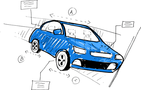 blue car with mathematical equations on transparent background - Download Free Stock Videos Pikwizard.com