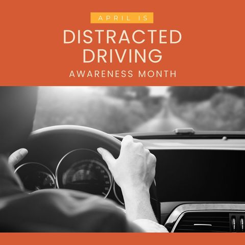 april focus: distracted driving awareness month banner design - Download Free Stock Templates Pikwizard.com