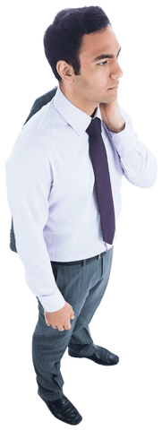 Confident Businessman in Formal Attire on Transparent Background