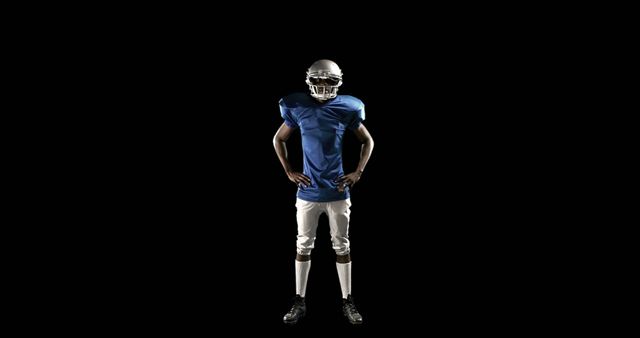 Full Length Portrait of American Football Player in Uniform - Download Free Stock Images Pikwizard.com