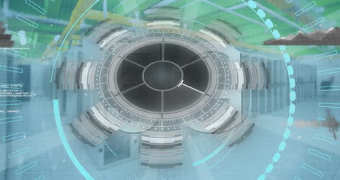 Futuristic 5G Technology with Digital Scope Animation