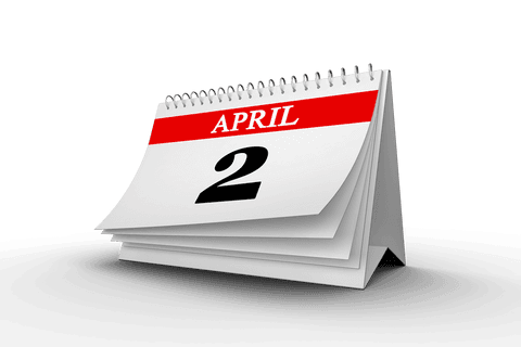 transparent calendar page displaying april 2 date - Download Free Stock Videos Pikwizard.com