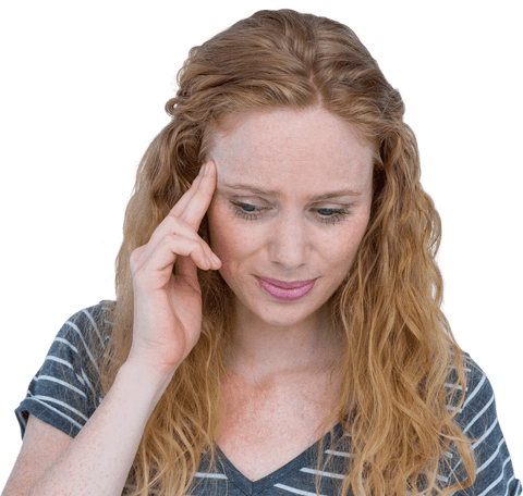 Transparent Overwhelmed Woman Experiencing Stress