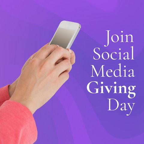 Social Media Giving Day Promotion with Smartphone in Hand - Download Free Stock Templates Pikwizard.com