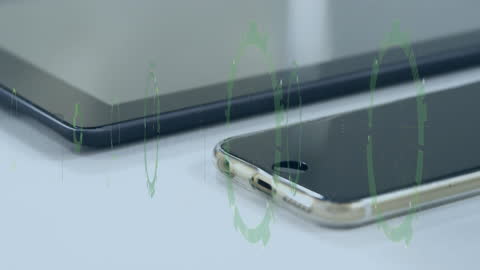 Digital Data Flow Over Devices: Technology Innovation Concept