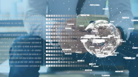 Business Technology Interface with Digital Global Connections