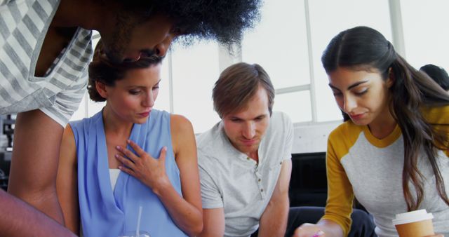 Team Brainstorming Together in Modern Office - Download Free Stock Images Pikwizard.com