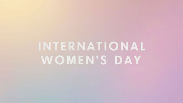Celebrating International Women's Day with Pastel Gradient and Bold Sans-Serif Typography