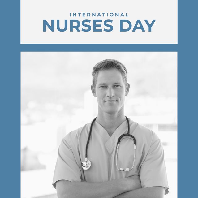 International Nurses Day Celebration with Male Nurse - Download Free Stock Templates Pikwizard.com