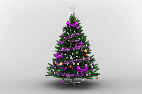 Decorated Christmas Tree Illustration on Transparent Background - Download Free Stock Videos Pikwizard.com