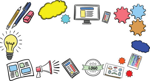 transparent creative workflow symbols and icons set - Download Free Stock Videos Pikwizard.com