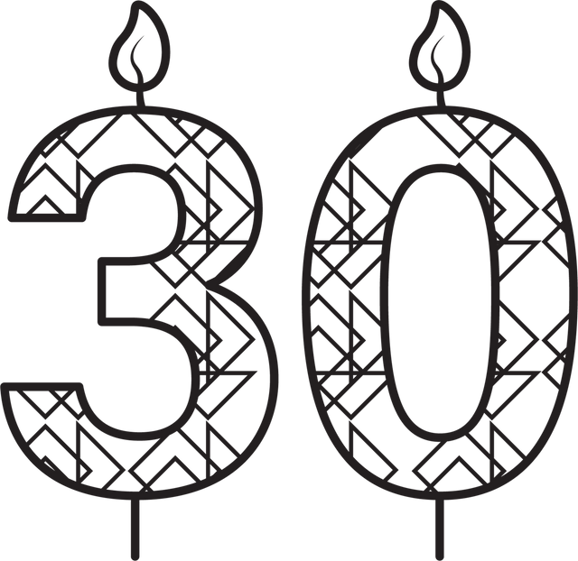 Transparent Birthday Candle Outline Celebrating Thirtieth - Download Free Stock Videos Pikwizard.com