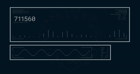 Digital Data Animation Showing Business Analytics Interfaces