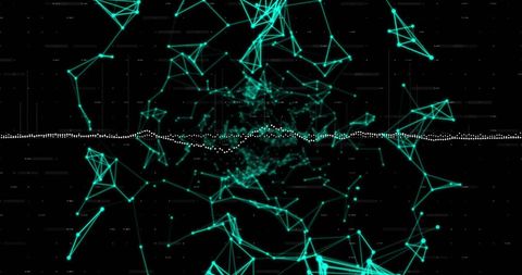 Futuristic Digital Data Network with Neon Plexus - Download Free Stock Images Pikwizard.com