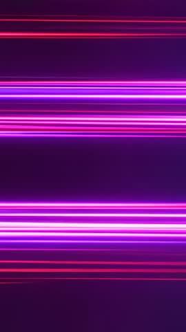 Looping Neon Horizontal Bands Pulsing on Dark Vertical Screen Purple Pink Motion Loop