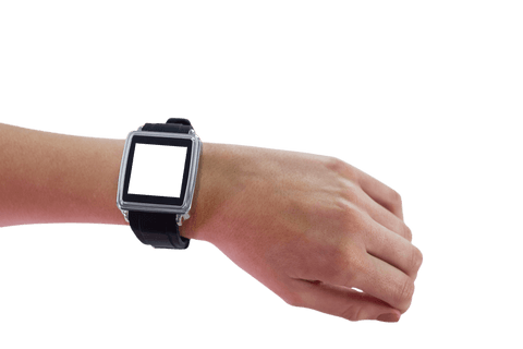 Hand Holding Smartwatch with Transparent Background for Copy Space Design - Download Free Stock Videos Pikwizard.com