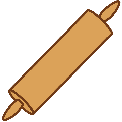 cartoon rolling pin illustration on transparent background for baking design - Download Free Stock Videos Pikwizard.com