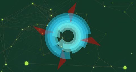 Abstract Digital Interface with Geometric Patterns