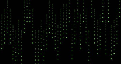 Green Binary Code Falling on Black Background with Digital Tech Vibe - Download Free Stock Images Pikwizard.com