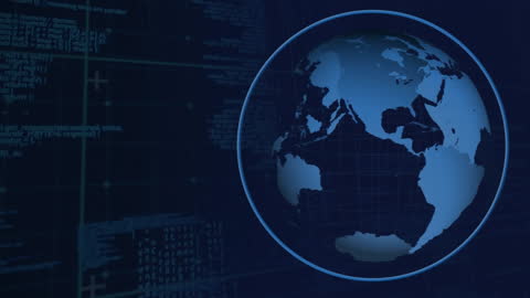 Spinning Globe Digital Technology Background