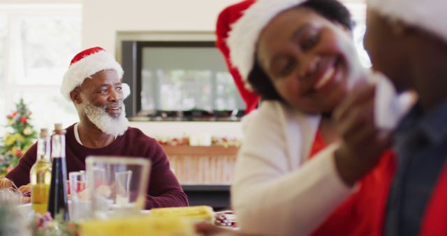 Smiling Family Celebrating Christmas Together - Download Free Stock Images Pikwizard.com